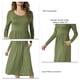 thumbnail image 4 of Vestido elegante de manga larga para mujer, vestido de manga larga, redondo, manga larga, vestidos fluidos, vestido de mujer con cuello redondo hasta la rodilla, elegante y estético, 4 of 5