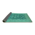 thumbnail image 2 of Ahgly Company Indoor Rectangle Oriental Turquoise Blue Traditional Area Rugs, 7' x 10', 2 of 4