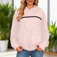 thumbnail image 6 of NOLDARES Cat Pouch Hoodie for Women Kangaroo Pocket Dog Pouch Sweatshirts Pet Carrier Animal Holder Long Sleeve Pullover Tops,Pink,XXL, 6 of 9