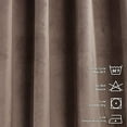 thumbnail image 4 of 3S Brother's Extra Long Solid Luxury Matte Velvet Soft Curtain Coffee Single Panel Hanging Back Tap & Rod Pocket Home Décor 5-25 Feet Custom Made Curtains -Made in Turkey Each(52"x63"), 4 of 7