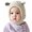 Hat-beige, variant on Baby Toddler Warm Woolen Earflap Hat with Scarf, Crochet Pilot Beanie for Boys Girls, Winter Cold Weather Knit Cap
