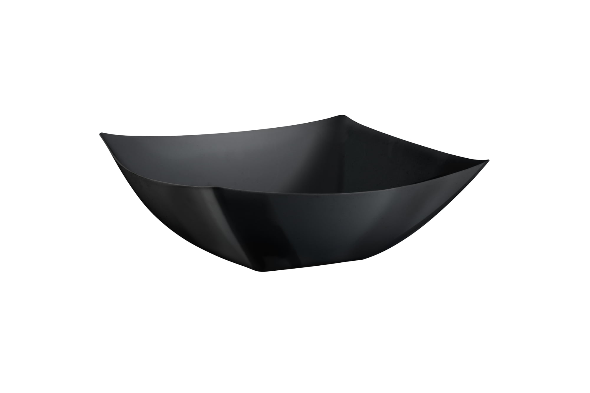 Crown Display Disposable Plastic Serving Bowls Pack Of 8 Black Plastic