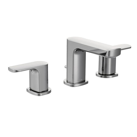 Faucet Widespread Double Handle - Moen T6920 Rizon Double Handle Widespread Bathroom Faucet, Chrome