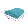 thumbnail image 5 of Chevron Lumbar Pillow, Zigzags in Sea Colors Ocean Waves Nautical Theme Sailboat Design Sea Breeze, Soft Back Cushion for Office Chairs with Adjustable Straps, 14" x 13", Teal Pale Blue, by Ambesonne, 5 of 7