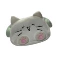 thumbnail image 2 of Estuche para lápices con forma de gato, organizador de artículos de papelería, neceser de maquillaje, bolso, almacenamiento de bolígrafos Verde claro blanco, 2 of 9