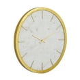 thumbnail image 5 of DecMode 19" Gold Marble Round Wall Clock with White Face, 5 of 7