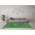 thumbnail image 3 of Ahgly Company Indoor Square Oriental Emerald Green Industrial Area Rugs, 3' Square, 3 of 4