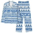 thumbnail image 2 of Hueook Christmas Pajamas for Women Women's Christmas Printed Pajama Set for Daily Home Wear with Pocket Multicolor 2X, 2 of 8