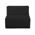 thumbnail image 6 of TOV Furniture Tarra Fluffy Oversized Black Corduroy Modular Armless Chair, 6 of 7