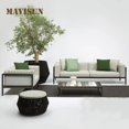 thumbnail image 2 of Simple Leisure Rattan Sofa Chair Combination For Courtyard Garden Balcony Nordic Villa Aluminum Alloy Frame Waterproof Cloth My Lux Decor Round, 2 of 16
