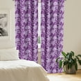 thumbnail image 2 of Ambesonne Spring Curtains, Spring Romantic Meadow, Pair of 28"x84", Purple White, 2 of 5
