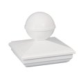 thumbnail image 1 of Classy Caps  NEW ENGLAND BALL PVC POST CAP 5X5 - White, 1 of 1