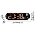 thumbnail image 3 of YOHAVEN Large Digital Wall Clock 13.7" with Date Temperature Auto DST Night Light Remote Control, RGB LED Display Alarm Clock for Bedroom Living Room Office Gym Kitchen Decor, 3 of 6