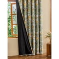 thumbnail image 6 of Sunyuer 100% Blackout Floral Curtains for Bedroom, Blossom Flower Patterned Curtains for Living Room,Thermal Insulated Farmhouse Drapes, Grommet Top 2 Panels, 6 of 15