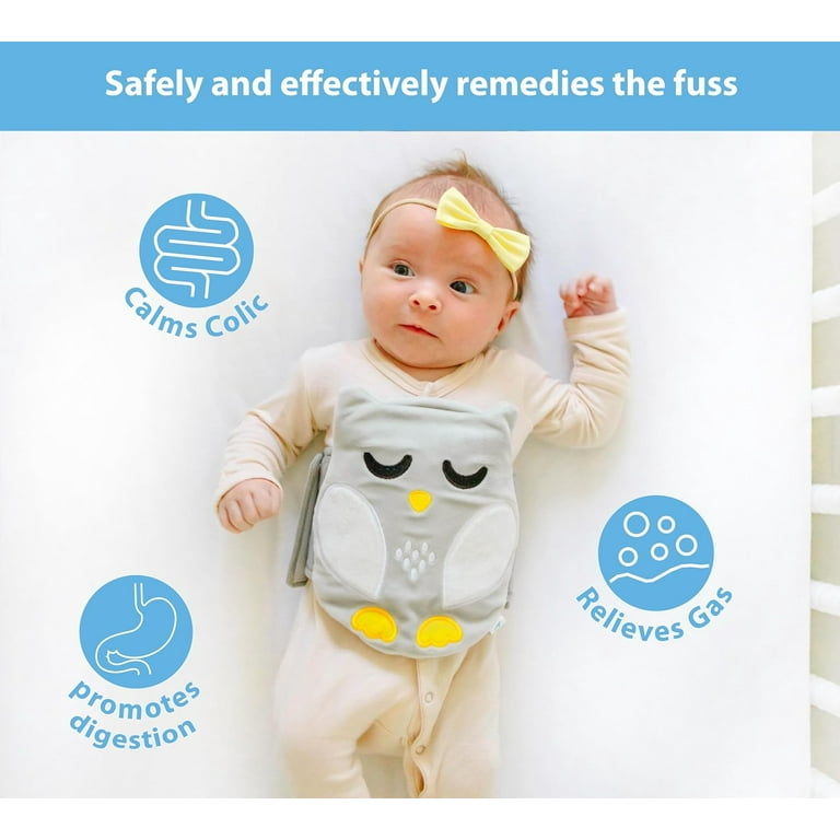 Baby Colic Gas and Upset Stomach Relief Baby Heated Tummy Wrap for Newborns Belly Hugger Infant Swaddling Belly Belt Heating Pad with Soothing