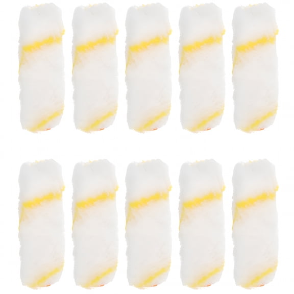 LAMIRO 10 Pcs 4 Inch Paint Roller Brush Covers Rollers Refills No Dead Ends Supplies Polyester