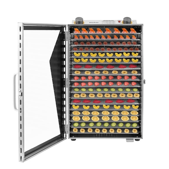 18 Stainless Steel Trays Food Dehydrator,Food Dryer Food Dehydrator Machine Adjustable Timer and Temperature Control for Fruit, Meat, Beef, Jerky, Herbs.