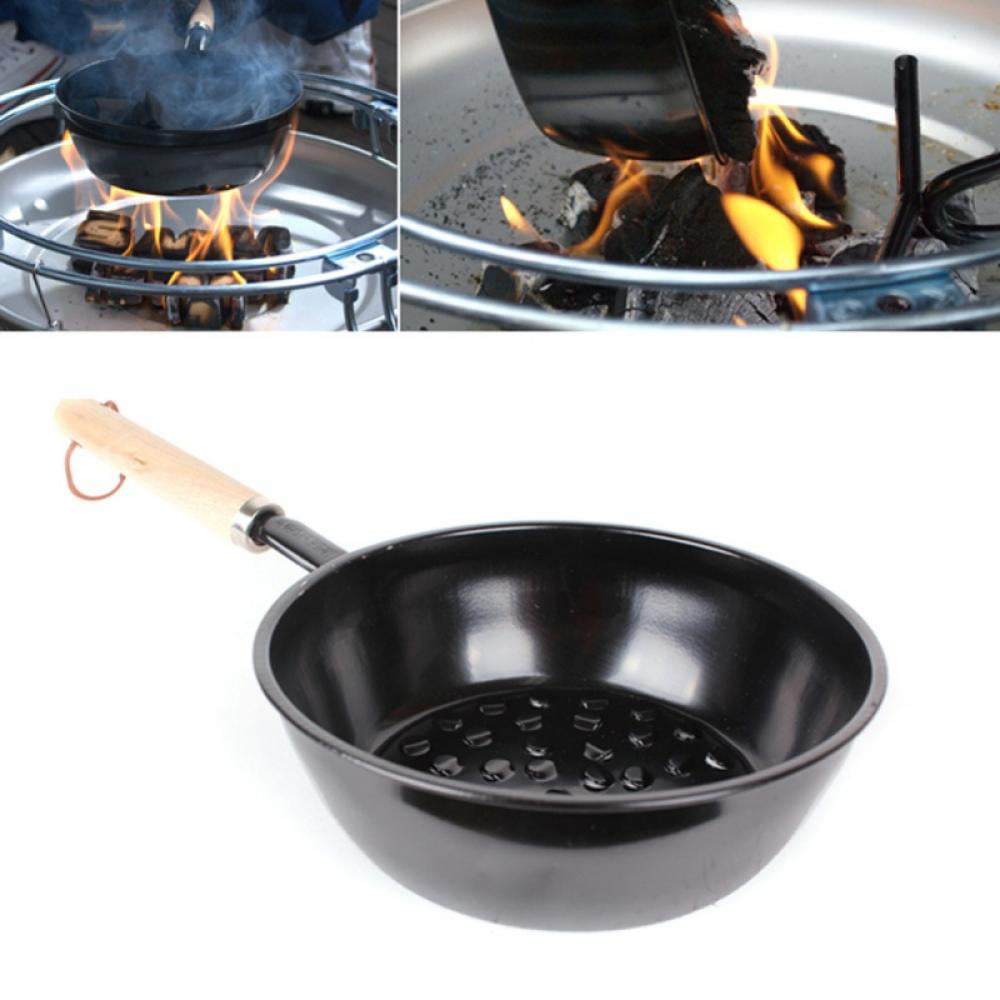 Chimney Starter Safe Wood Handle Charcoal Starter Basket Pot BBQ Grill Tool FD8 
