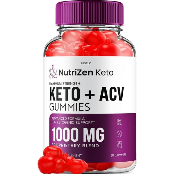 NutriZen Keto ACV Gummies - Advanced Formula Nutri Zen Keto Plus ACV Gummies Apple Cider Vinegar Keto Nutrizen ACV Gummies Dietary Supplement Reviews Men Women 60 Gummies