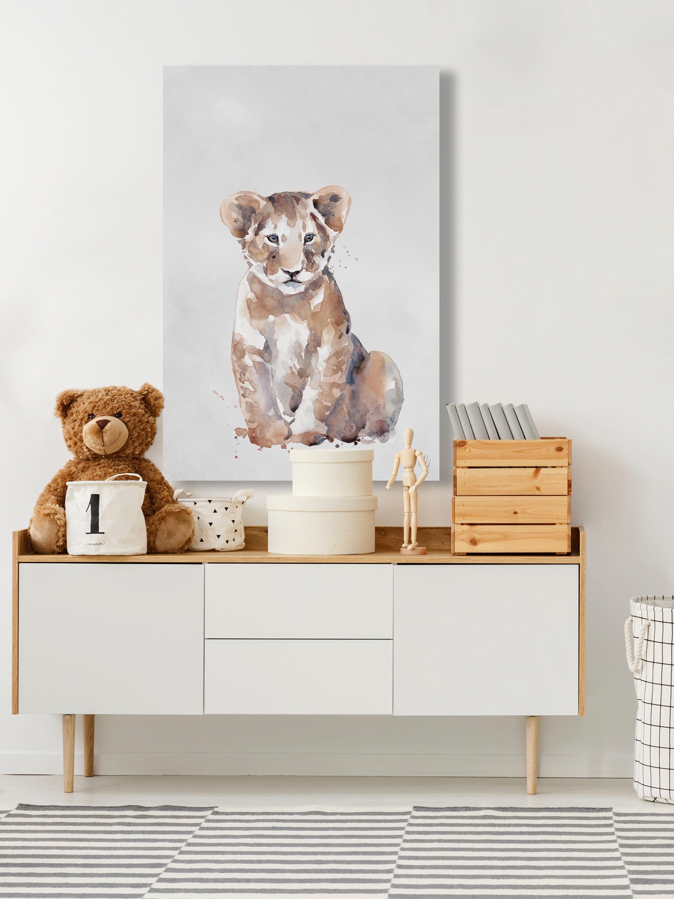Marmont Hill Cuddly Baby Cub Canvas Wall Art