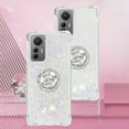 thumbnail image 7 of Glitter Clear Sparkly Bling Case for Xiaomi 12 Lite, Rugged Shockproof Flowing Liquid Floating Cover for Women with Ring Holder Phone Case for Xiaomi 12 Lite  Colorful, 7 of 7