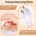 thumbnail image 4 of 3 Pairs Touch Screen Moisturizing Gloves Cotton Moisturizing Gloves for OverNight Bedtime Heal Eczema Sleeping Lotion Hand Spa Treatment Gloves Repair Rough Cracked Dry Chapped Hands Skin, White, 4 of 6