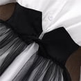 thumbnail image 4 of DxhmoneyHX Girls Vintage Dresses Suit Puff Short Sleeve Shirt Dress with Corset Tulle Skirt Party Pageant Gown Wedding Guest Outfits Dress Age 8-13 Years, 4 of 8