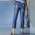 thumbnail image 5 of TIANEK Straight Jeans for Women Fashion Ankle Mid Waist Jeans for Women Womens Boyfriend Jeans Denim Pants Relaxed Fit Womens Pull On Jeans 2023, 5 of 8