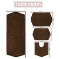 thumbnail image 2 of Home Weavers Waterford Collection 100% Cotton Non-Slip Bathroom Rug Set Machine Washable Bathroom Rug, Bath Rug, U Shaped Contour, Runner, Chocolate Color 4 Piece Bath Rug set, 2 of 8