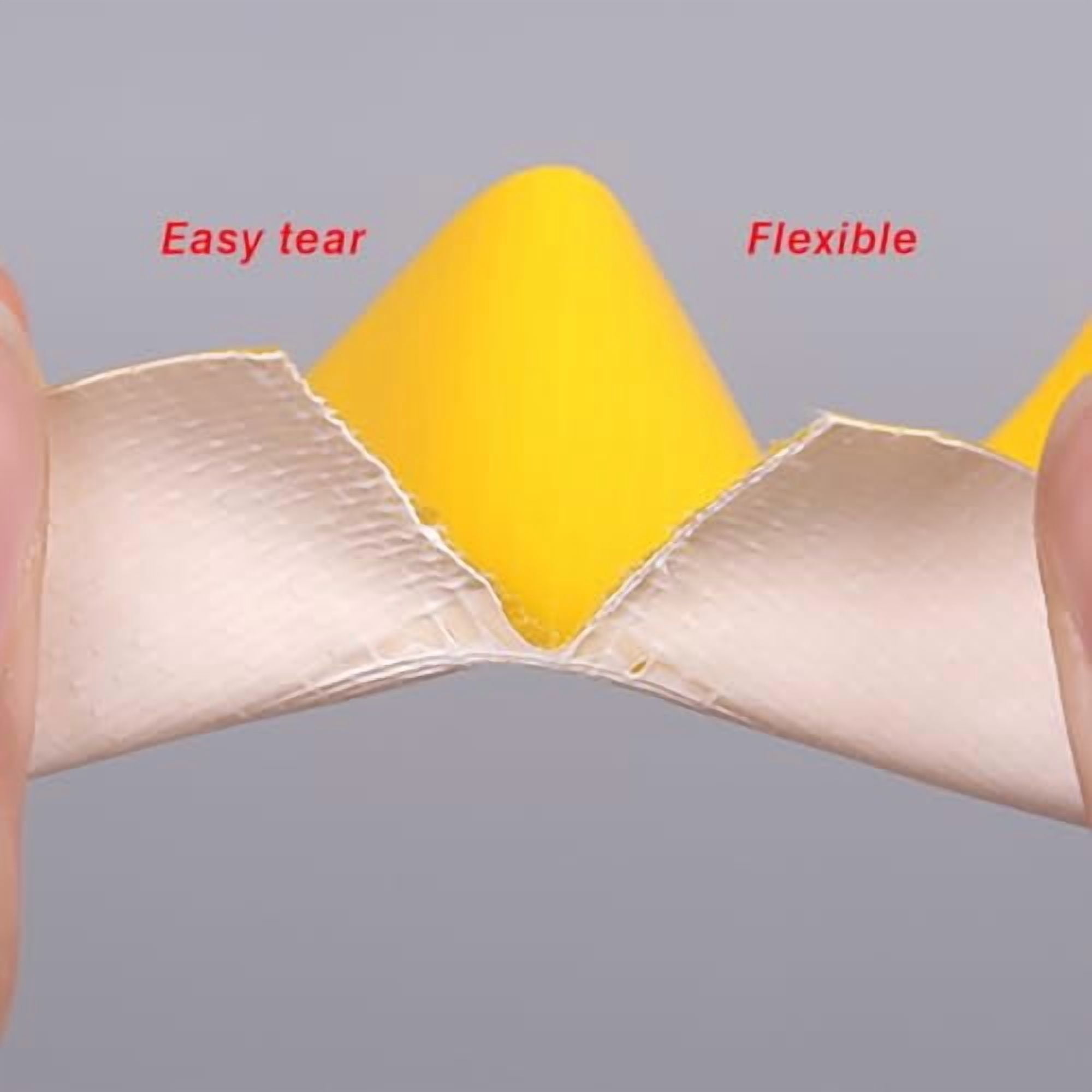 3 Pack Yellow Duct Tape Heavy Duty Waterproof, Strong Adhesive for Indoor Outdoor Repairs, 60 Yards x 2 Inch Total