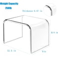 thumbnail image 2 of BOPKOWI Acrylic Step Stool,Acrylic Stool,Acrylic Small Step Stool,Acrylic Footstool,Clear Step Stool with Non-Slip for Bathroom,Holds Up to 250lbs (with Non-Slip Stool, Pack of 1), 2 of 7