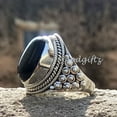 thumbnail image 4 of Divya Shakti Black Onyx Ring, Black Onyx Jewelry, Statement Ring, Silver Gemstone Ring, 925 Sterling Silver Jewelry, Bohemian Ring, Christmas Sale Ring, 4 of 6