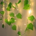 thumbnail image 4 of Luces de cadena de ratán, 1 paquete, luces colgantes con forma de guirnalda para el hogar, la habitación, el dormitorio y la decoración de la pared, 4 of 4