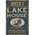 thumbnail image 1 of GREEN'S Lake House Blue Cabin Home Decor 8 x 12 High Gloss Metal 208120038037, 1 of 1