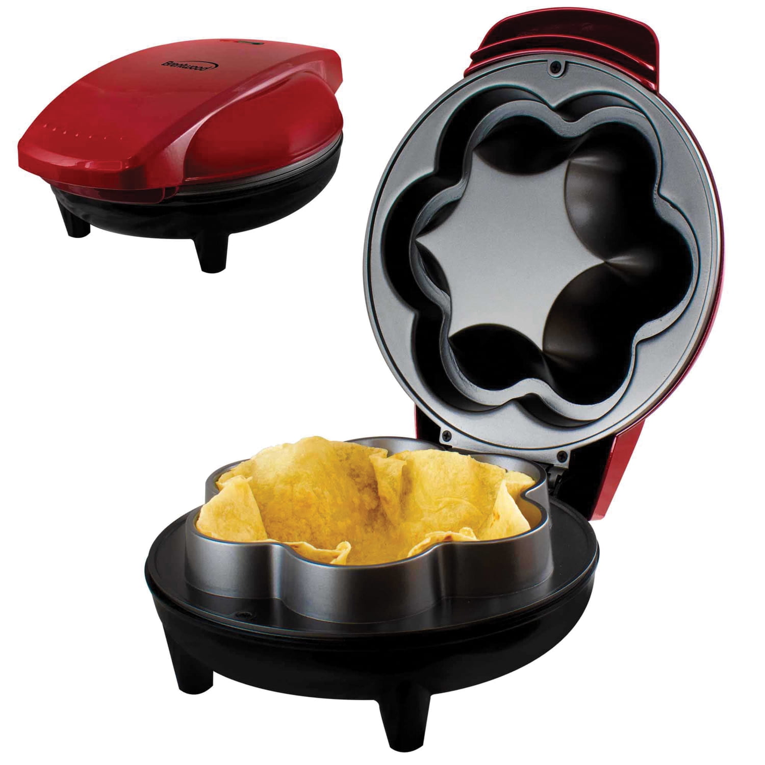 Brentwood TS-257R 10-In. Electric Tortilla Taco Bowl Maker, Red