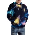 thumbnail image 5 of Dreamy Purple Butterfly Pattern (68)-2 Men's Women New Sweatshirt Hoodie Men's Plus Size Sweatshirt Hooded Sweatshirt 3d Printed Street Men's Cloth, 5 of 6