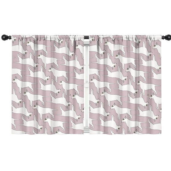 Blackout Kids Curtains,Vintage Bull Terrier Childrens Insulated Curtains Set Of 2,Bedroom Essentials,Toddler Room Decor 42x54in(106x137cm)