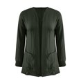 thumbnail image 4 of Idoravan Cardigans for Women Clearance Spring Women's Open Solid Cardigan Pockets Long Sleeve Lightweight Sweater Coat, 4 of 5