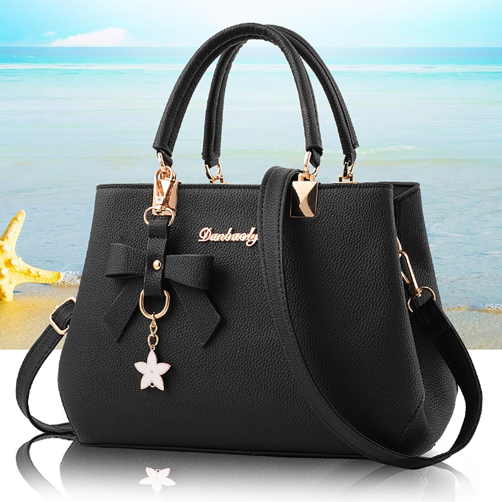 Yoli leather bag black (S) - メルカリ