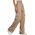 thumbnail image 3 of JUSLIO Womens Pants Multi Pocket Cargo Pants Fashion Casual Comfort Waist Slim Straight Pants, 3 of 9