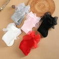 thumbnail image 5 of 5 Pack Newborn Baby Knee High Socks for Girls Toddler Kids Bows Ruffle Princess Sock, 5 of 8