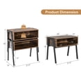 thumbnail image 2 of Gymax Stackable End Table Night Stand Bedside Table Shelf Accent Table, 2 of 9
