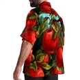 thumbnail image 3 of Fruit Men's Casual Poplin Printed Button Down Short Sleeve Summer Beach Shirts - Unisex, 3 of 6
