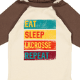 thumbnail image 4 of Inktastic Lacrosse Player Eat Sleep Lacrosse Repeat Boys or Girls Long Sleeve Baby Bodysuit, 4 of 5