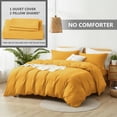 thumbnail image 5 of Alazuria Duvet Cover Set Soft Prewashed Microfiber with zipper and 4 corner ties Yellow Mustard color Twin size ( 90" x 68" ), 5 of 5