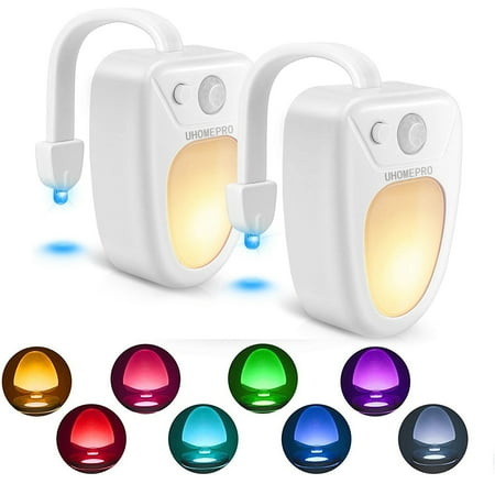 

Qingshuyuan Glow Bowl Toilet Light 2PACK Toilet Night Light Motion Activated 8 Color Changing Led Toilet Seat Light Motion Sensor Toilet Bowl Light I2449