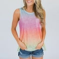 thumbnail image 3 of Cameland Mode Femme Été Col Rond Sans Manches Imprimé Décontracté Tank Haut Blouse, 3 of 9
