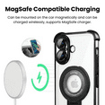 thumbnail image 4 of Entronix Magnetic Clear Case for iPhone 17, Built-in Kickstand Ring Shockproof Bumper, Black, 4 of 6