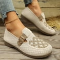 thumbnail image 6 of Quaouag Women's Wide Toe Box Flats Shoes Knit Ballet Flat Slip-on Dress Walking Comfort Shoes, 6 of 7