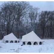 WHITEDUCK Avalon Canvas Bell Tent - Luxury All Season Tent for Camping & Glamping Made from Premium & Breathable 100% Cotton Canvas w/Stove Jack, Mesh (13' (4M), Water Repellent)